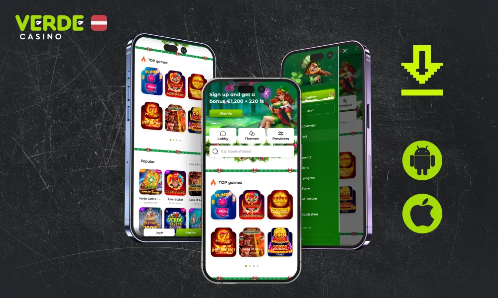 Spēlējiet Verde Casino, izmantojot mobilo aplikāciju