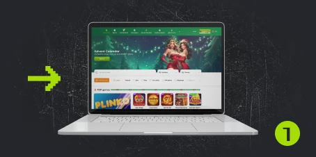 Pirmais solis, lai reģistrētos Verde Casino